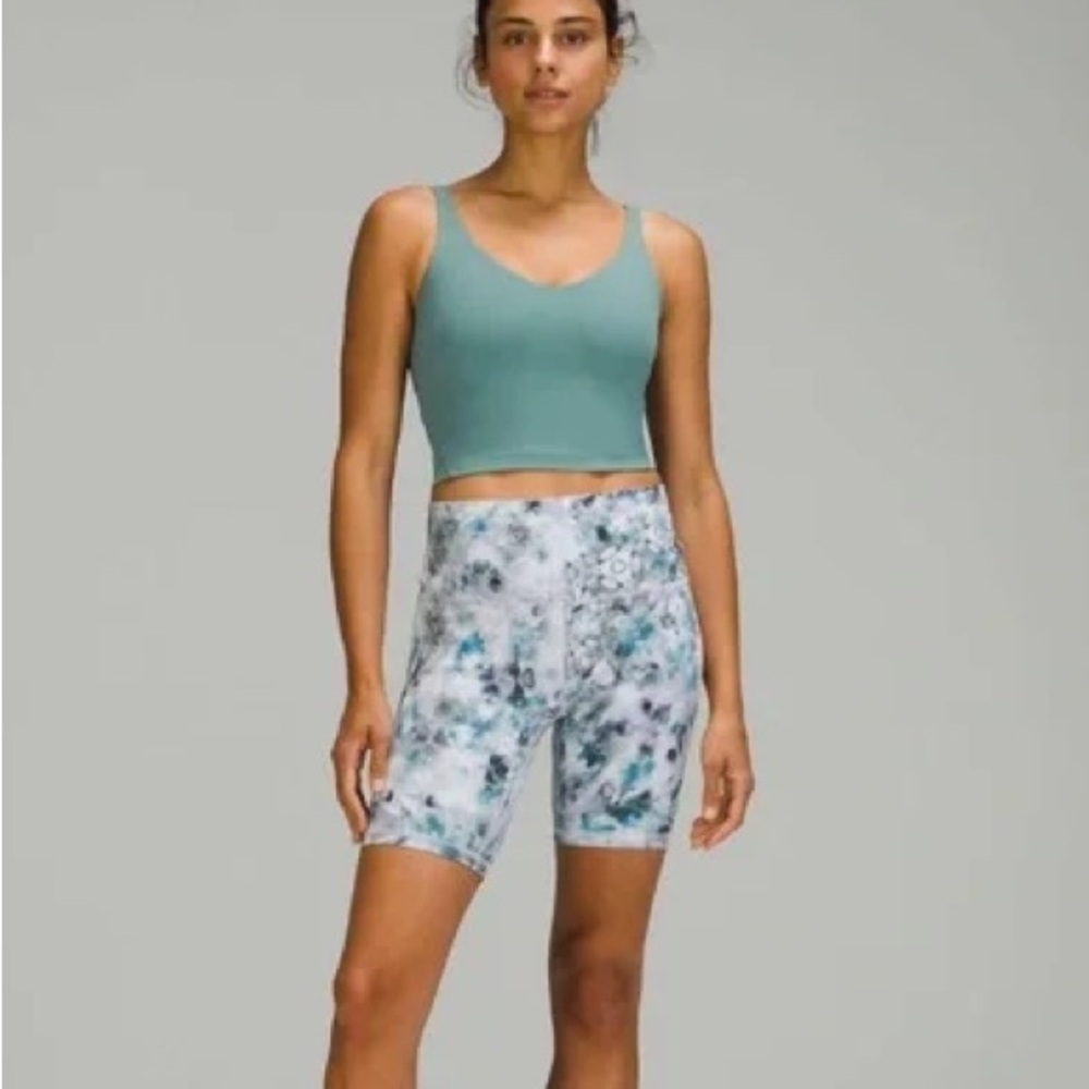 Lululemon Align Shorts Blue Grey Cycling Pilates Yoga - Picture 2 of 4